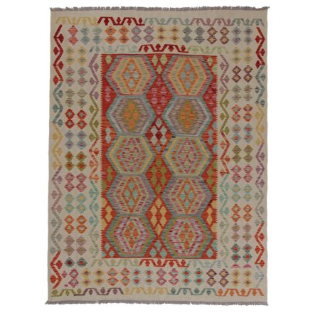 Koberec Kelim Chobi 243x181 ručně tkaný afghánský kilim z vlny