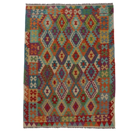 Koberec Kelim Chobi 243x188 ručně tkaný afghánský kilim z vlny