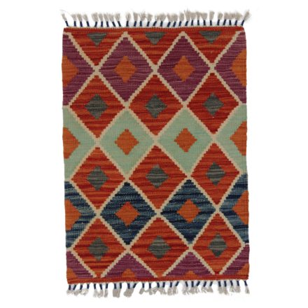 Koberec Kilim Chobi 87x63 ručně tkaný afghánský kilim z vlny