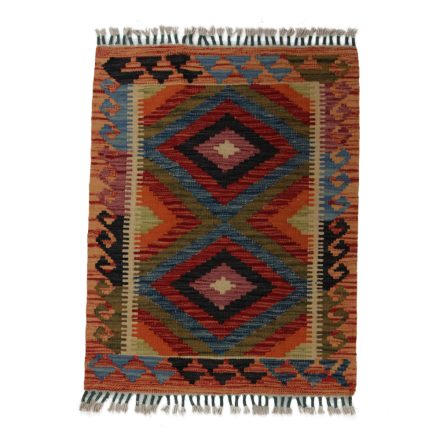 Koberec Kilim Chobi 78x61 ručně tkaný afghánský kilim z vlny