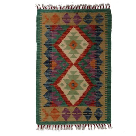 Koberec Kilim Chobi 90x60 ručně tkaný afghánský kilim z vlny