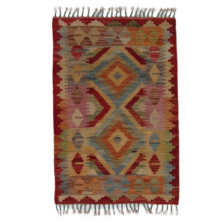 Koberec Kilim Chobi 90x61 ručně tkaný afghánský kilim z vlny