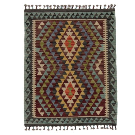 Koberec Kelim Chobi 90x113 ručně tkaný afghánský kilim z vlny