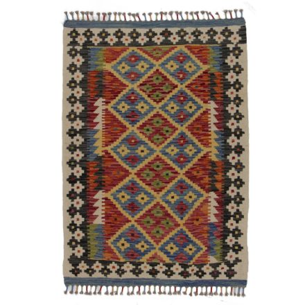 Koberec Kilim Chobi 122x87 ručně tkaný afghánský kilim z vlny