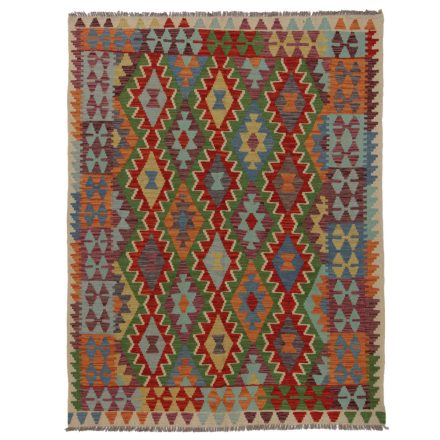 Koberec Kilim Chobi 196x153 ručně tkaný afghánský kilim z vlny