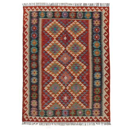 Koberec Kilim Chobi 195x148 ručně tkaný afghánský kilim z vlny