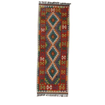 Koberec Kilim Chobi 74x208 ručně tkaný afghánský kilim z vlny