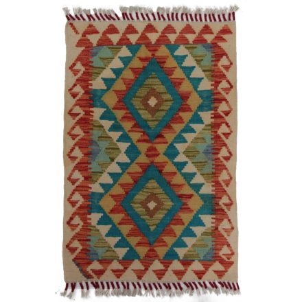 Koberec Kilim Chobi 92x63 ručně tkaný afghánský kilim z vlny