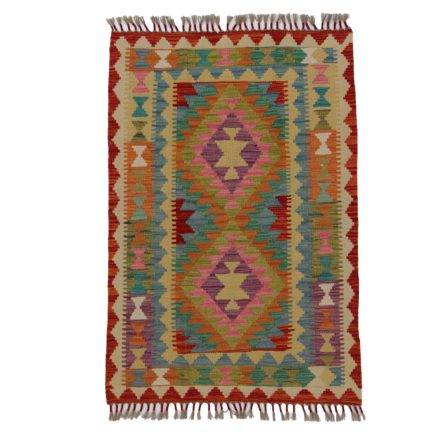 Koberec Kilim Chobi 122x83 ručně tkaný afghánský kilim z vlny