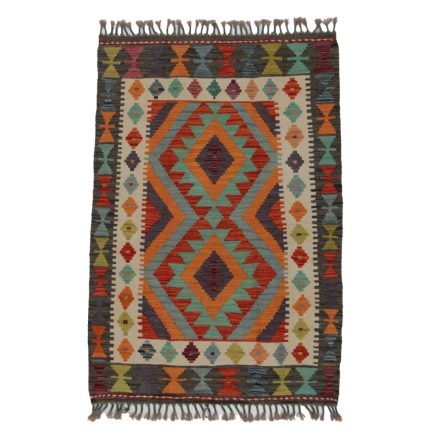 Koberec Kilim Chobi 129x89 ručně tkaný afghánský kilim z vlny