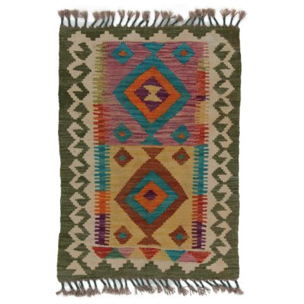 Koberec Kilim Chobi 80x57 ručně tkaný afghánský kilim z vlny