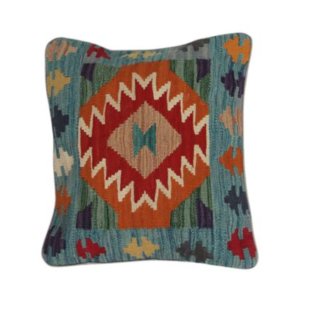 Afghánský povlak na polštář Kilim 45x45 ručně tkaný polštář