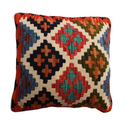 Ručně tkaný povlak na polštář 45x45 Dekorační polštář Kilim